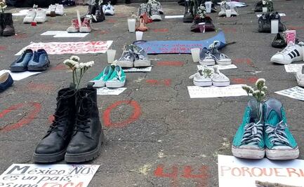 Estudiantes de FES Acatlán realizan memorial por desaparecidos en Teuchitlán y en contra de la violencia; “No a la narcocultura”, exigen