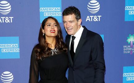 Salma Hayek celebra nominación al Oscar de Antonio Banderas