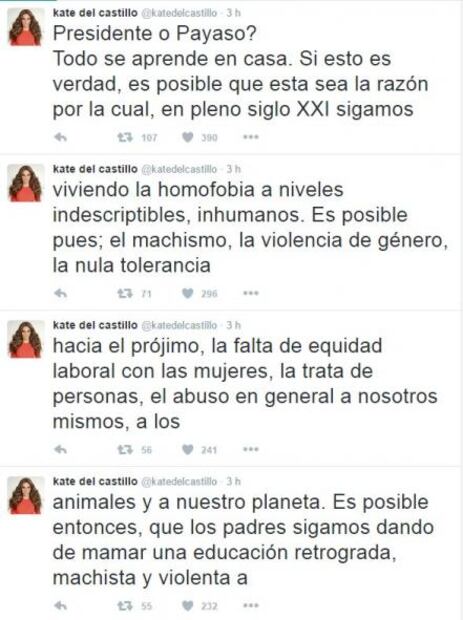 Kate del Castillo se lanza contra Donald Trump