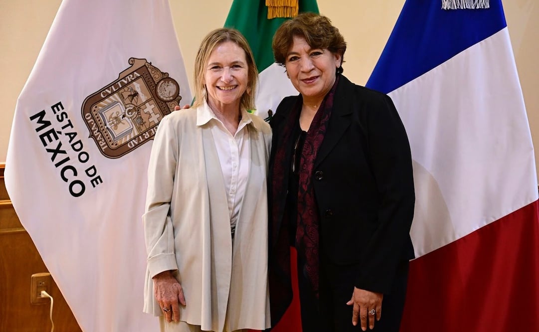 Embajadora de Francia en México, Delphine Marie Michéle Nicole Borione, fue recibida por la gobernadora del Estado de México, Delfina Gómez Álvarez. Foto: Especial