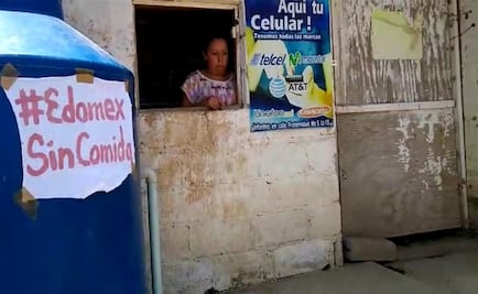 Con cartulinas y mantas, piden comida en Ixtapaluca ante contingencia