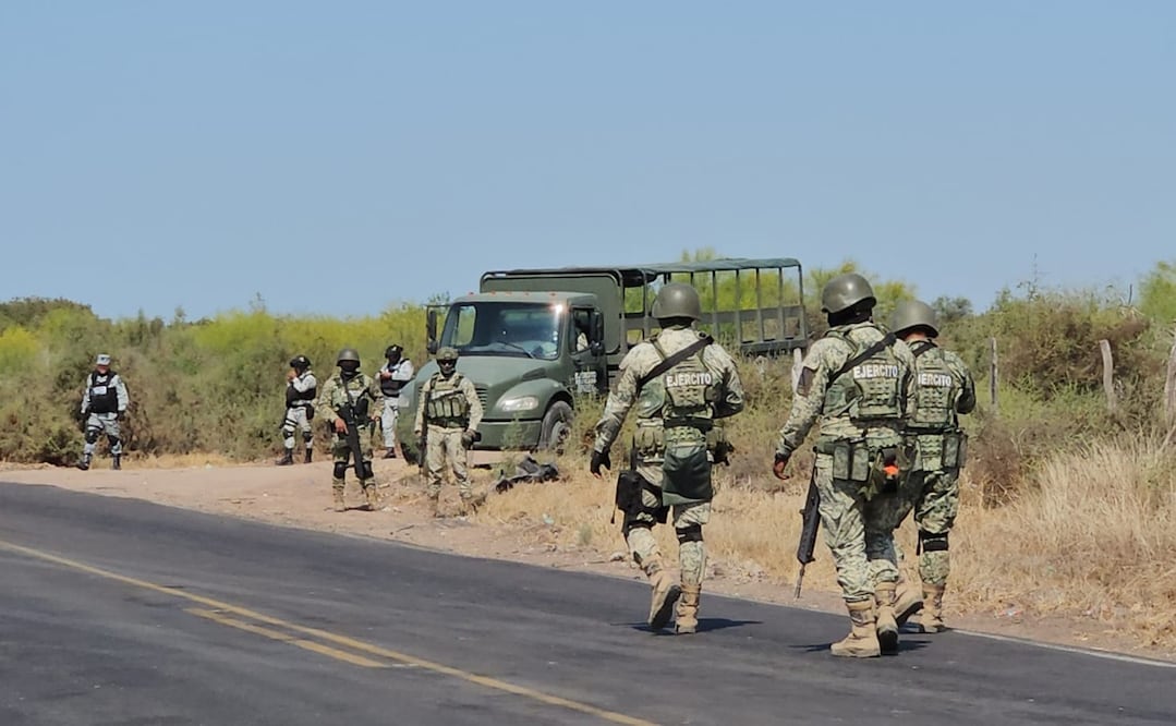 Elementos de la Fiscalía de Sinaloa y del ejército, son atacados por sujetos armados en zona serrana de Badiraguato. Foto: Archivo