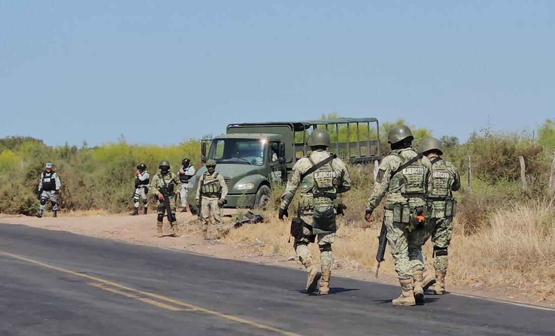 Elementos de la Fiscalía de Sinaloa y del ejército, son atacados por sujetos armados en zona serrana de Badiraguato. Foto: Archivo