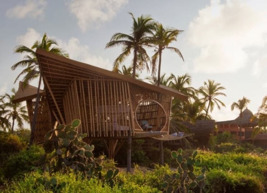 Así son las encantadoras casas del árbol de Playa Viva en Ixtapa Zihuatanejo
