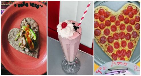 Pizza, tacos en forma de corazón y otros platillos para disfrutar en pareja 