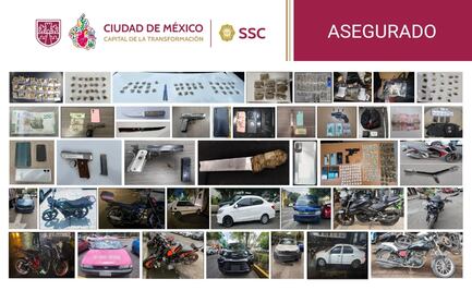 Detienen a 48 personas en CDMX; operativos de la SSC abarcaron 12 alcaldías en una semana