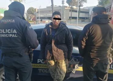 Con piedra y serrucho sujeto intenta robar un cajero automático en Toluca