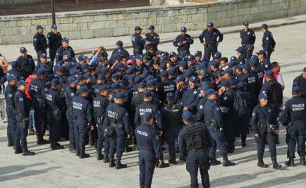Protestan policías de Oaxaca por falta de pagos