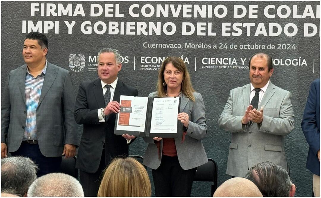 Este 24 de octubre, el Gobierno de Morelos y el IMPI firman convenio de colaboración (24/10/2024). Foto: Justino Miranda / EL UNIVERSAL