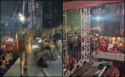 Integrantes de La Arrolladora Banda El Limón sufren gran susto durante carnaval en Tabasco; militar realiza disparos al aire durante riña