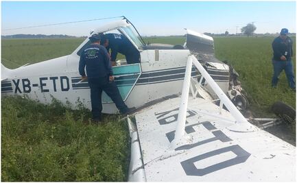 Avioneta se desploma en San Luis Río Colorado; piloto es trasladado al hospital