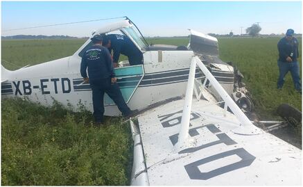Avioneta se desploma en San Luis Río Colorado; piloto es trasladado al hospital