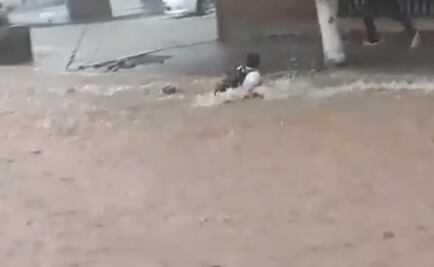 Rescate de niño en inundaciones de Culiacán fue captado en video