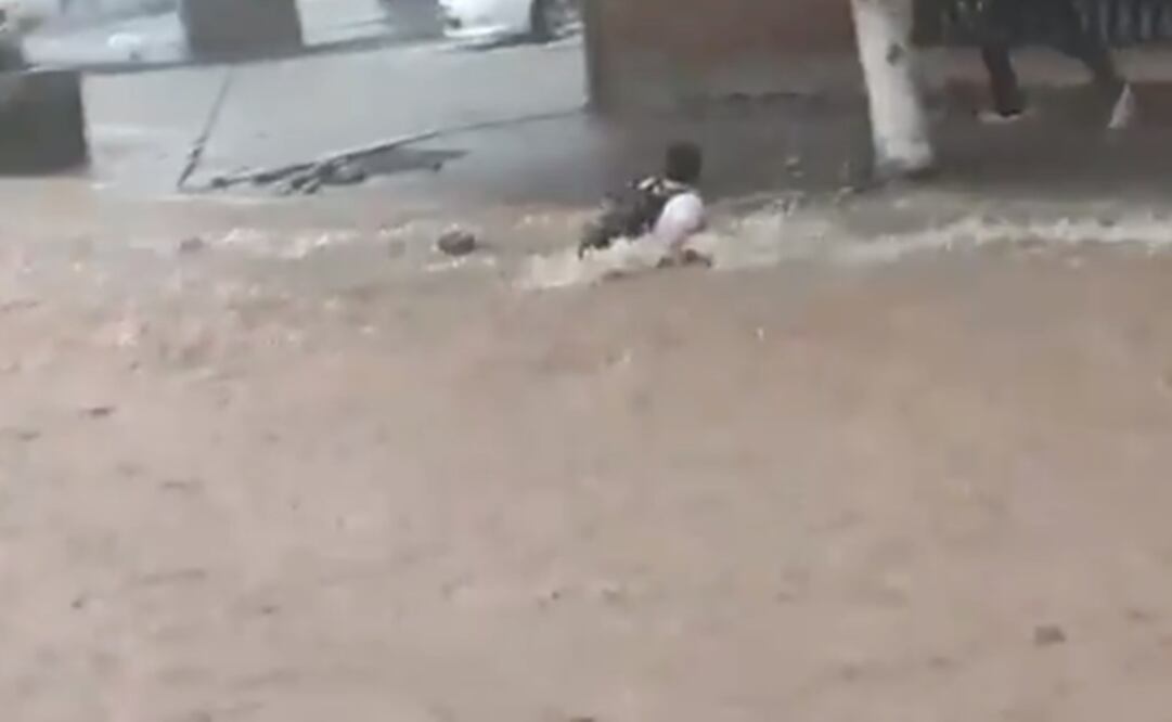 Rescate de niño en inundaciones de Culiacán fue captado en video