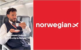 Norwegian Air luce logo de British Airways tras partido de Noruega vs Inglaterra; la aerolínea perdió una apuesta amistosa en redes