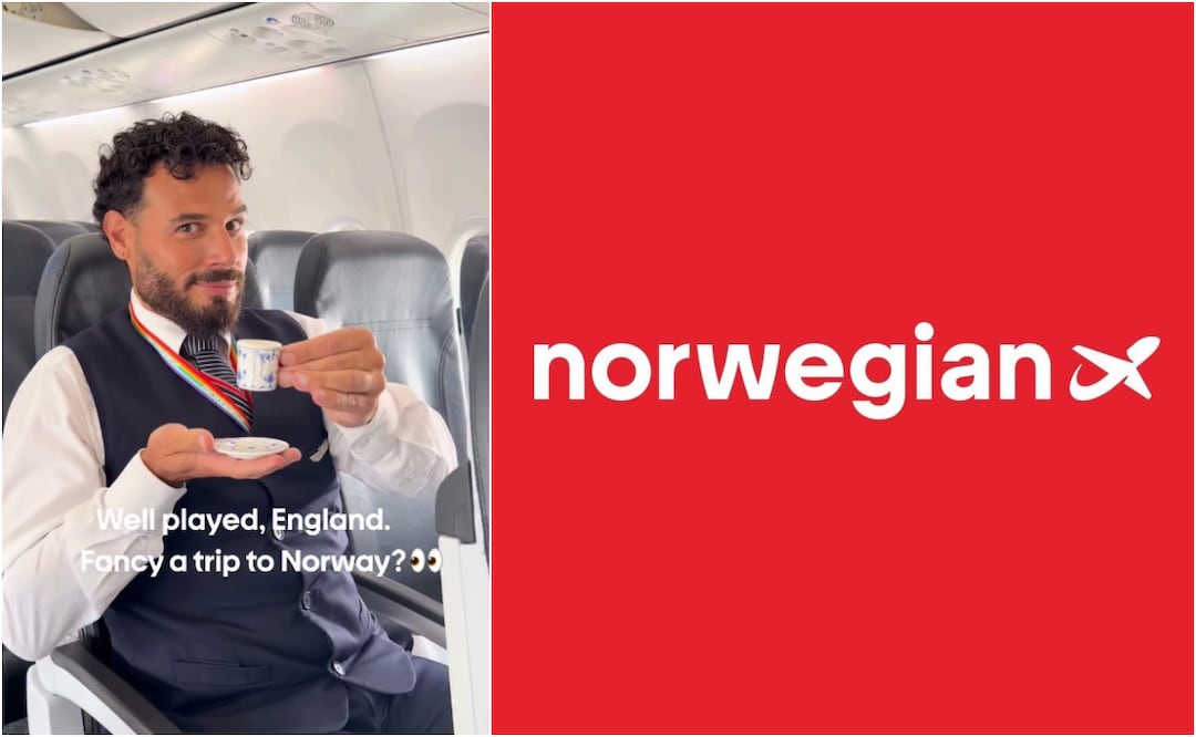 La aerolínea Norwegian Air cumplió su apuesta con British Airways tras la derrota de Noruega en el partido de Cuartos de final contra Inglaterra. Foto: @flynorwegian