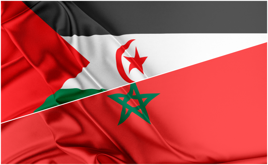 Banderas de la República Saharaui y del Reino de Marruecos. FotoArte El Universal