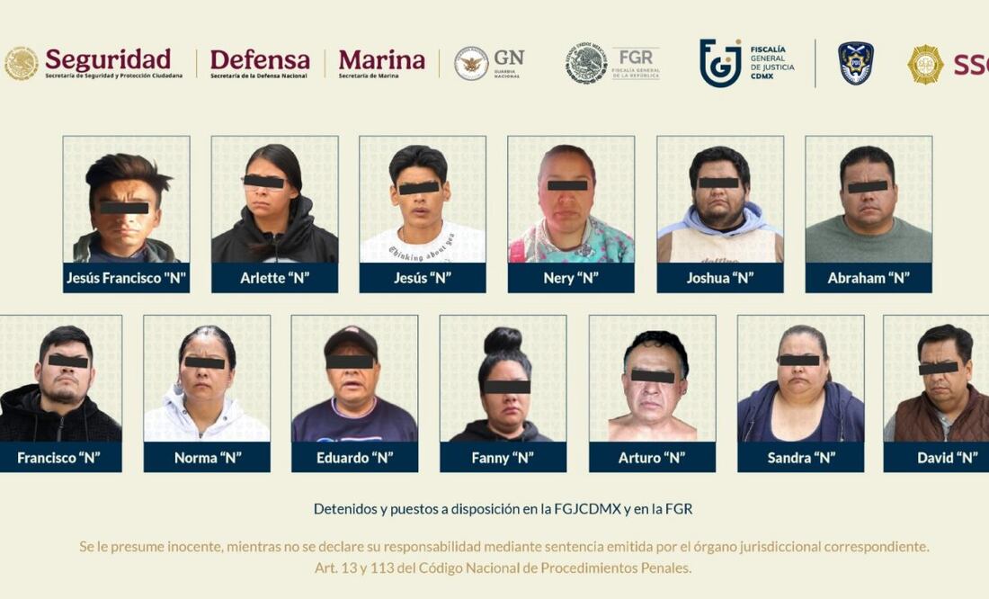 Vinculan a proceso a 6 de los 13 detenidos por el caso de Ximena y José Muñoz. Foto: Especial.