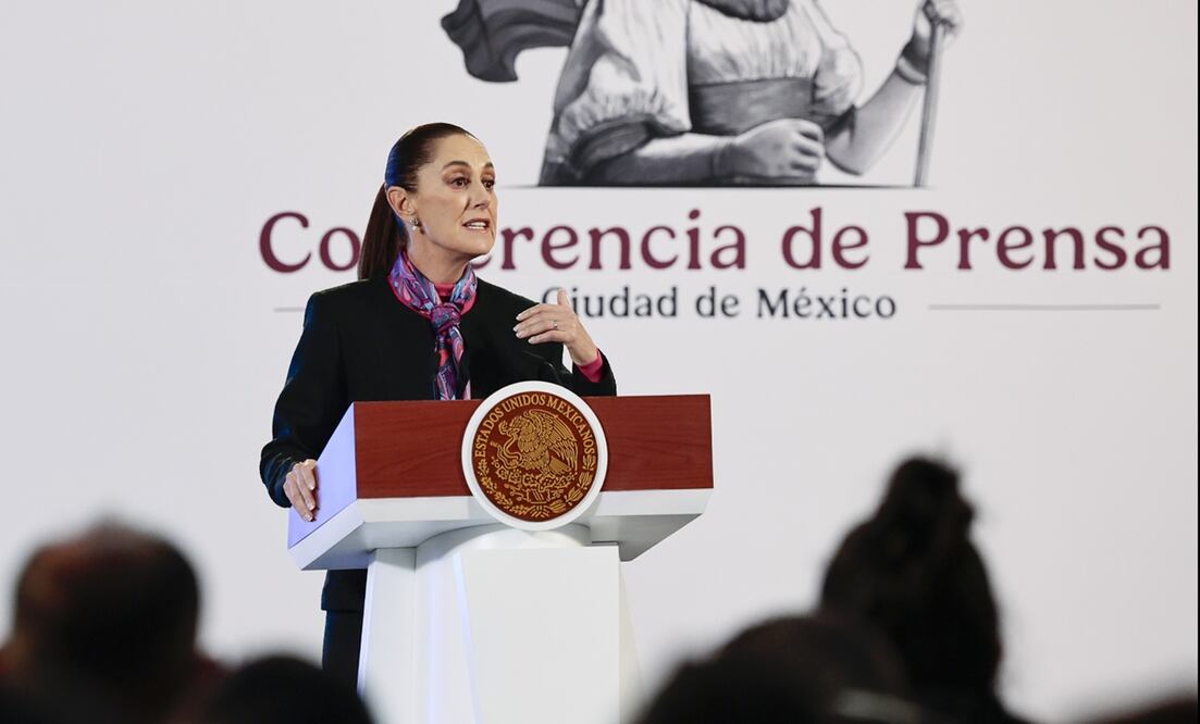 Claudia Sheinbaum durante la conferencia matutina del 11 de octubre. Foto: EFE