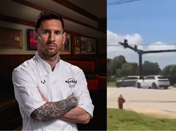 VIDEO: Messi casi choca tras pasarse un semáforo en Miami