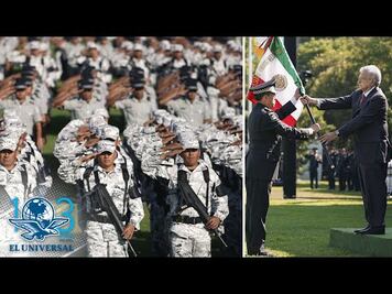AMLO pasa revista a integrantes de la Guardia Nacional