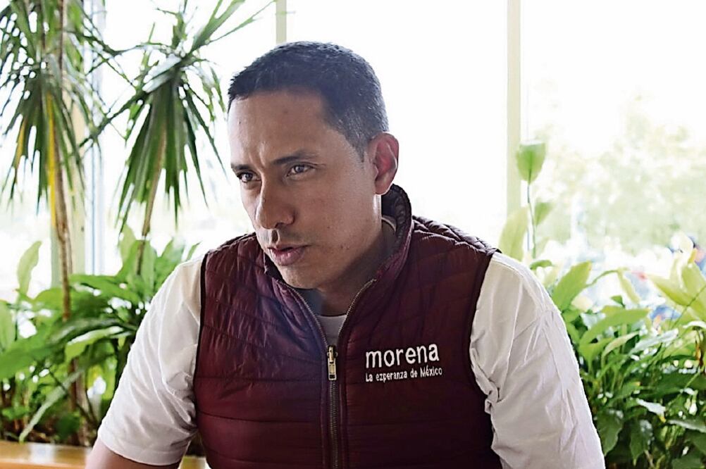 Candidato a diputado por Morena, Juan Pablo Sánchez. Foto: EMILIO FERNÁNDEZ. EL UNIVERSAL