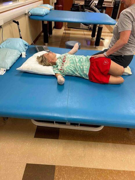 Lucinda Mullins ha estado progresando como se ve en sus fotos publicadas recientemente. Foto: GoFundMe