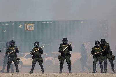 Entrenamiento de agentes fronterizos de EU sorprende a vecinos mexicanos