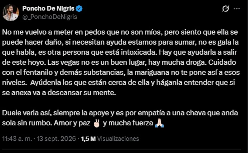 Poncho de Nigris pide que la “Patrulla Espiritual” vaya por Gala Montes. Foto: Captura de pantalla