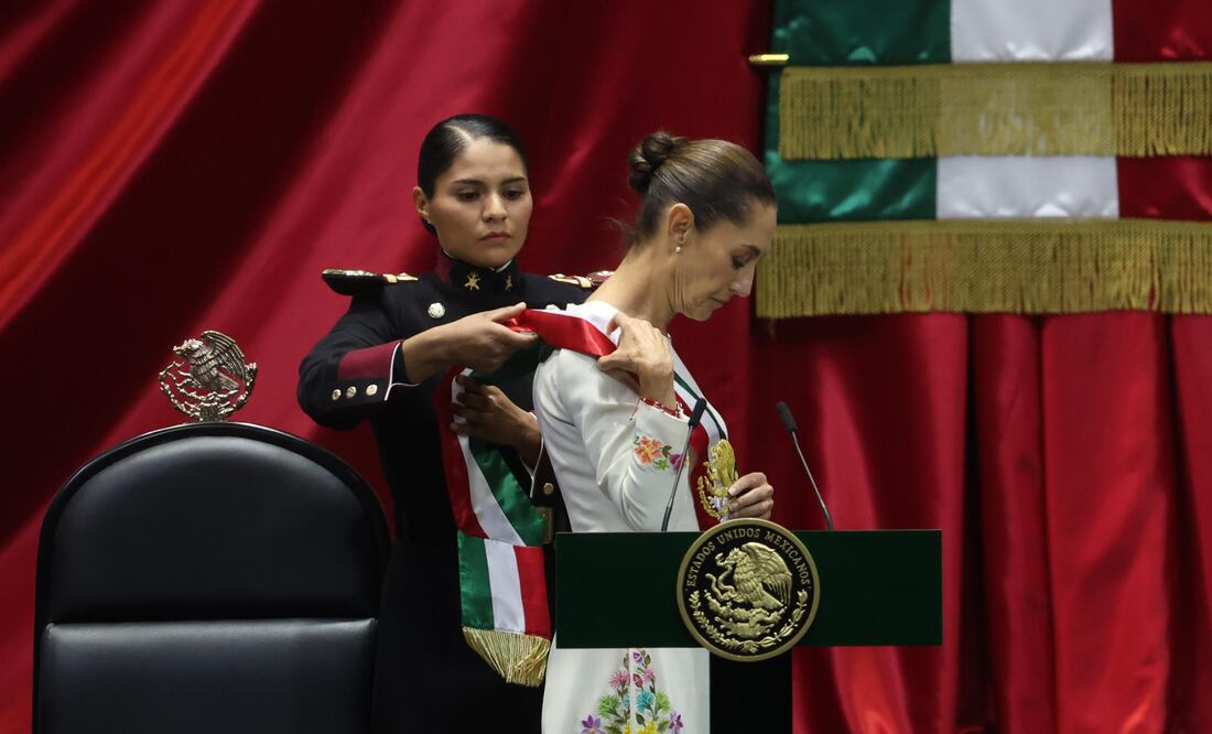 Claudia Sheinbaum rinde protesta como presidenta de México. 1 de octubre de 2024. Fotografía de Diego Simón EL UNIVERSAL