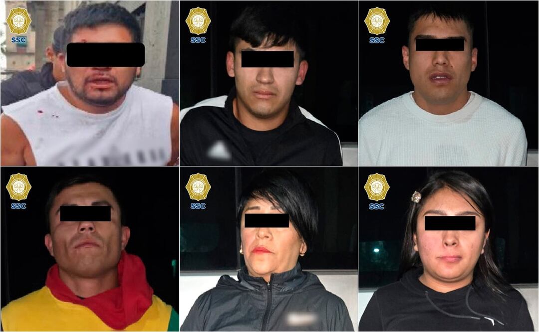 Detienen a 11 por robo a asistentes al evento de Sheinbaum en el zócalo. Foto: Especial