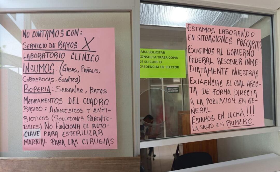 Médicos, enfermeras y camilleros, suspenden servicio en hospital IMSS Bienestar de Ciudad Ixtepec, Oaxaca (22/05/2025). Foto: Especial