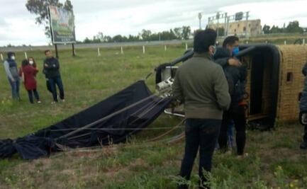 Cae globo aerostático en Acolman; niña de 8 años resulta lesionada
