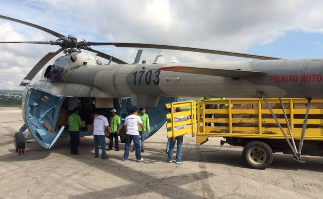 Se desploma helicóptero que trasladaba víveres en Chiapas