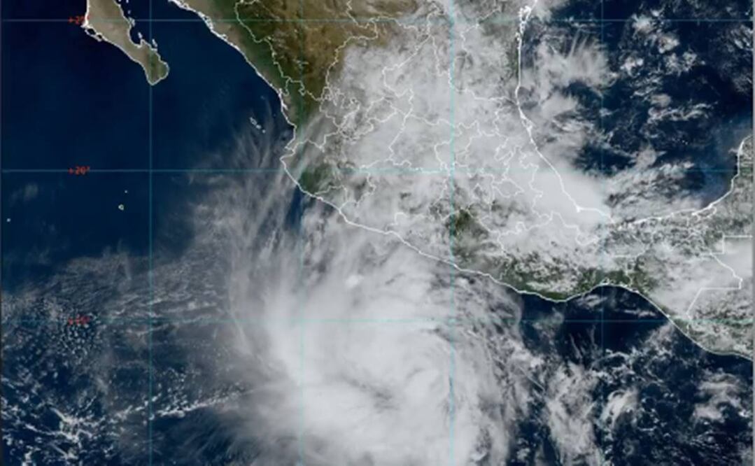 Se desarrolla tormenta tropical Kristy en el Pacífico, cerca de las costas de Guerrero y Michoacán 21 de octubre 2024/ Imagen: Conagua