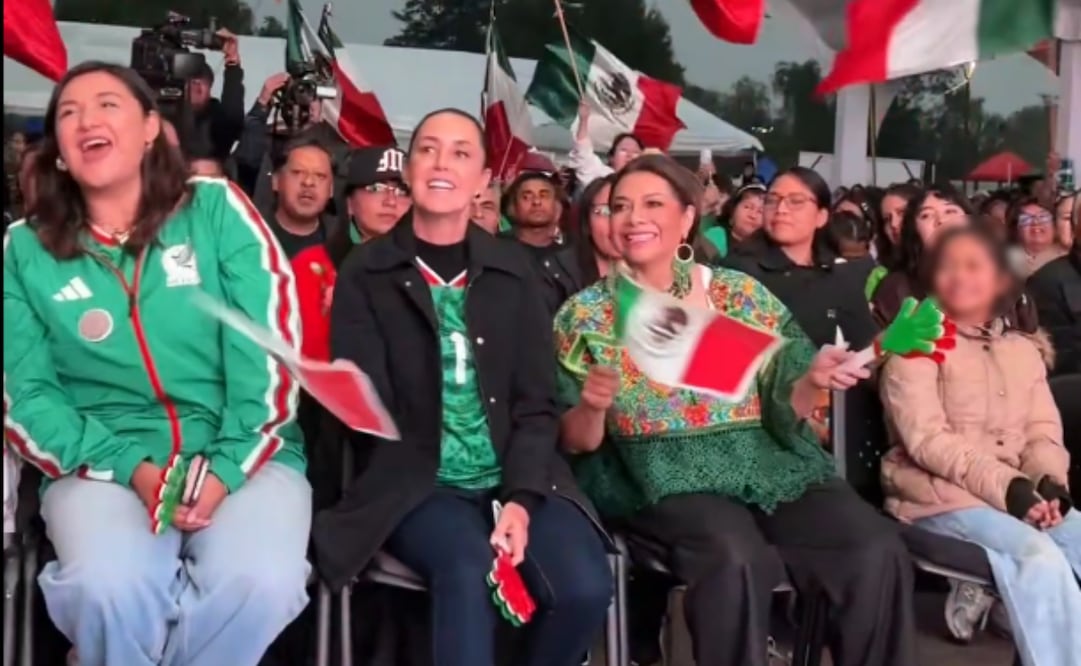 Sheinbaum y Brugada se reúnen para el partido México vs Ecuador (30/06/2026). Foto: Captura X @Claudiashein