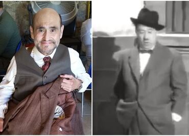 Edgar Vivar viste traje de Joaquín Pardavé en rodaje de la cinta "Poderoso Victoria"