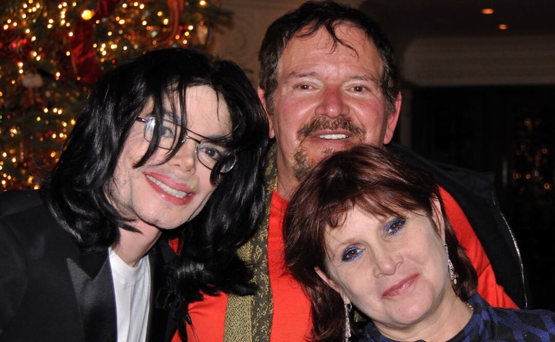 Michael Jackon junto al doctor Arnold Klein y la actriz Carrie Fisher. FOTO: Archivo AP