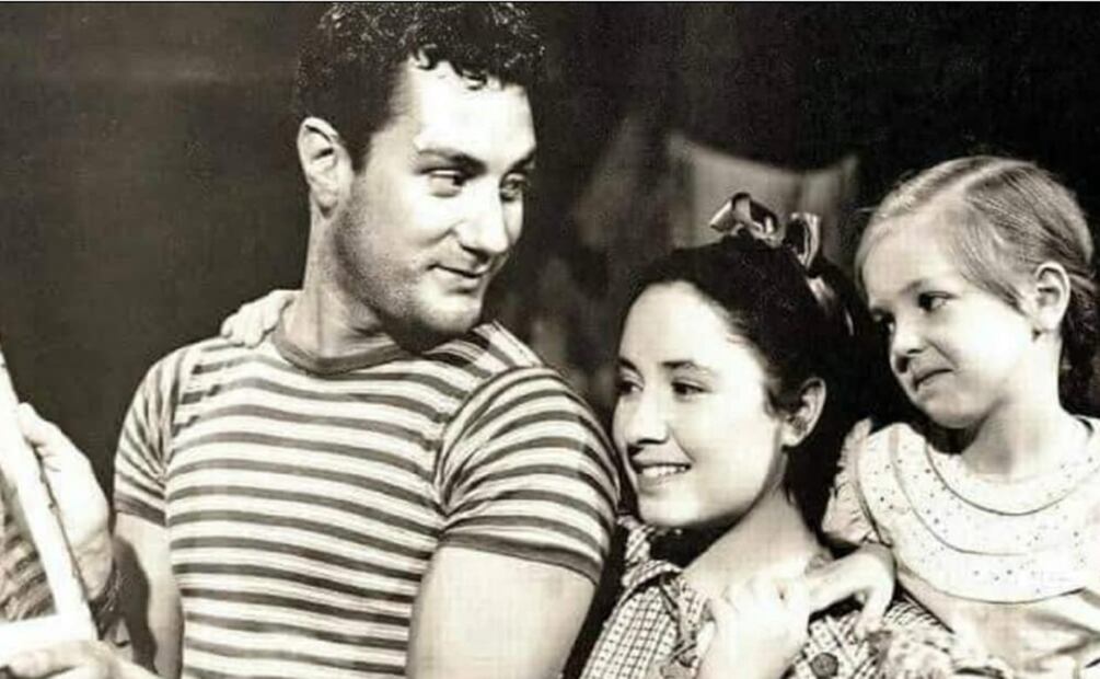 Joaquín Cordero en 1950 en la película "Las dos huerfanitas" estelarizada por Evita Muñoz (Chachita) y María Eugenia Llamas (La Tucita).