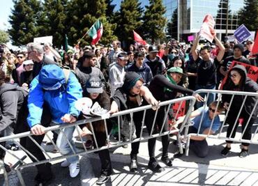 Anti-Trump protests overshadow candidate's San Diego rally