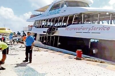 Suspenden operación de "Barcos Caribe" tras explosión de ferry en Playa del Carmen