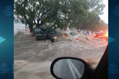 Lluvia deja inundaciones en Aguascalientes