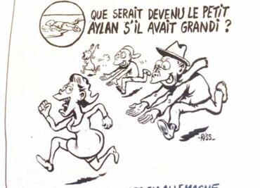 Caricatura de Charlie Hebdo sobre niño sirio causa polémica