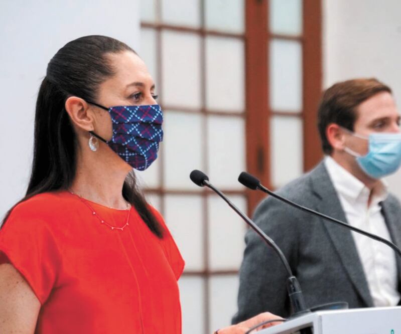 La mandataria de la capital, Claudia Sheinbaum, ayer en conferencia de prensa. Foto: ESPECIAL