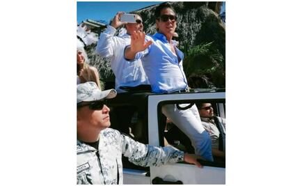 Guardia Nacional "custodia" en carnaval vehículo de... ¡Roberto Palazuelos!