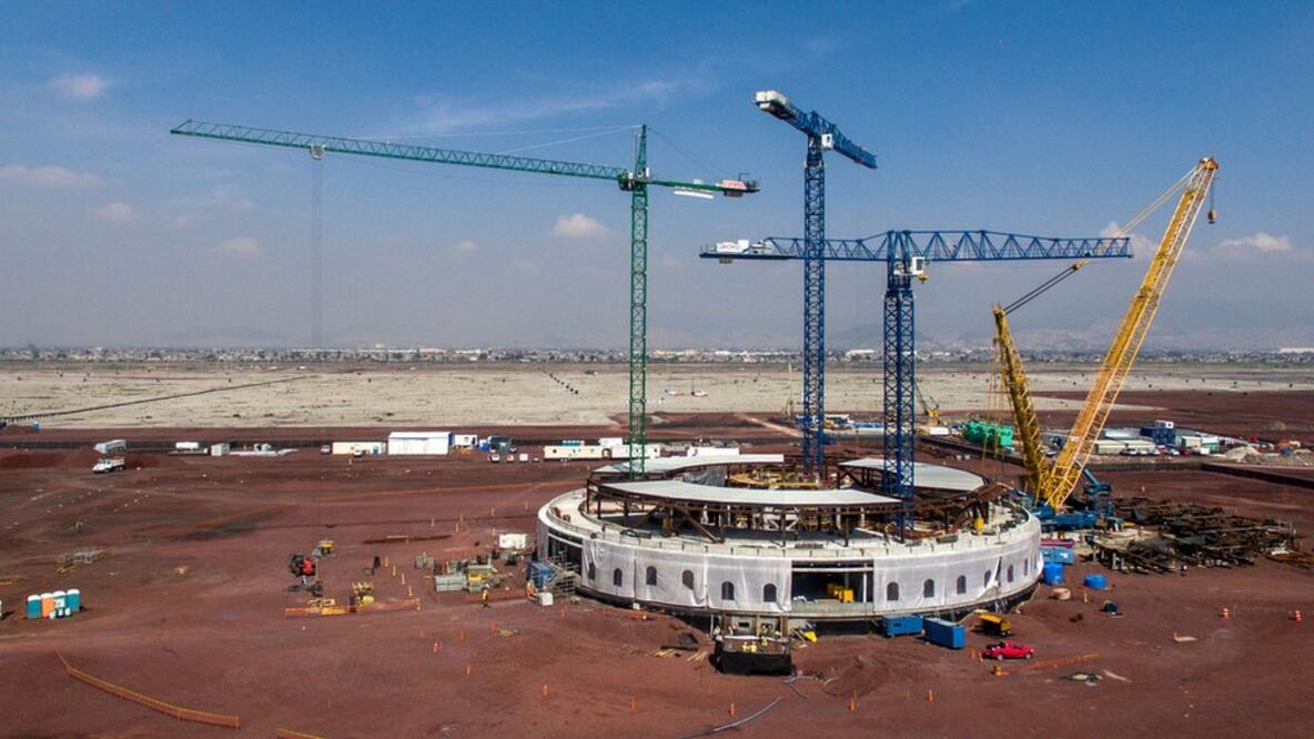 Getty Images Según el equipo del presidente electo, se ha construido 20% del proyecto total.