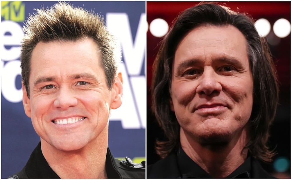 Jim Carrey en 2011 y en 2026, respectivamente. 
Foto: Archivo AP/Aurelien Morissard, AP.