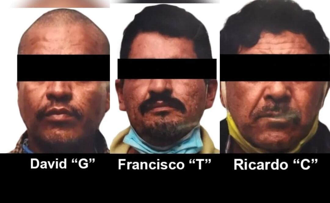 Dan 72 años de prisión David "G", Francisco "T" y Ricardo "C", por su responsabilidad en delitos de robo de autotransporte, secuestro exprés y uso de inhibidores de señal en Jalisco. Foto: Especial