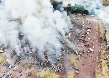 En recuperación, lesionado por explosiones en Tultepec