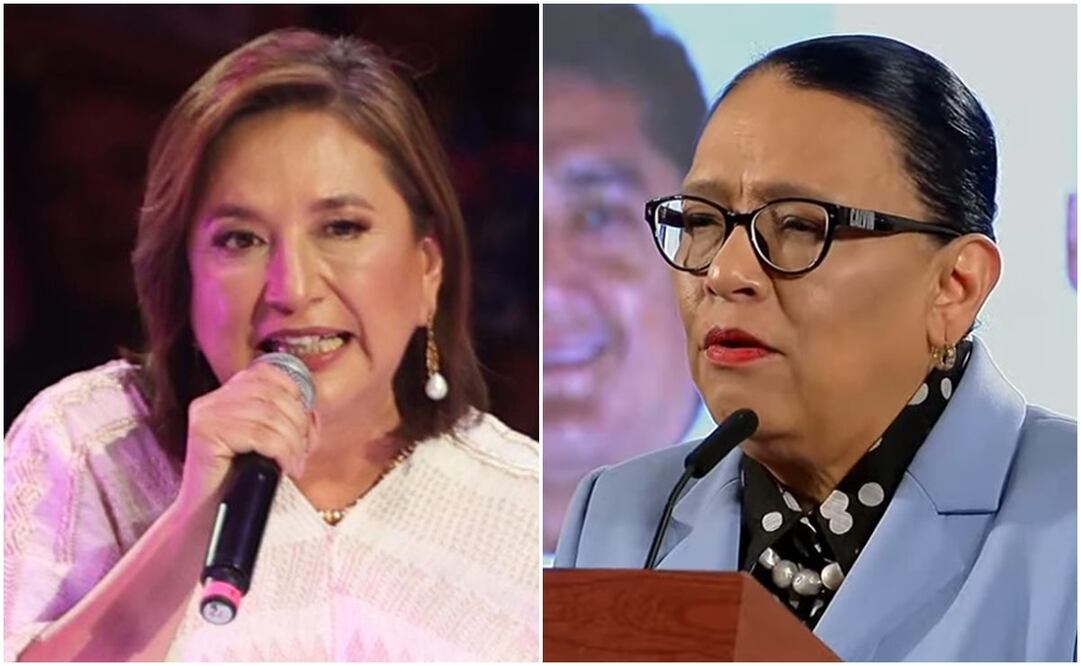 Xóchitl Gálvez, excandidata presidencial, y Rosa Icela Rodríguez, secretaria de Seguridad Ciudadana. Foto: EL UNIVERSAL